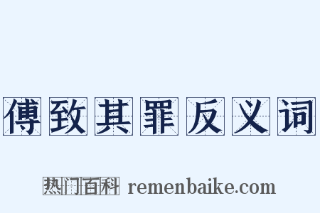 傅致其罪反义词是什么意思的图片